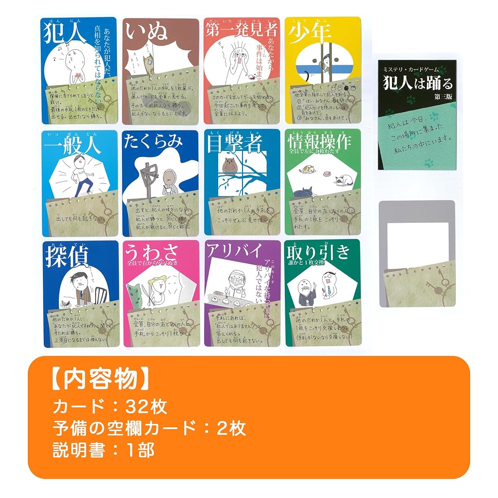 Japanese Product Sugorokuya The Culprit Dances Party Card Game for 3-8 Players Ages 8+ 10 Minutes