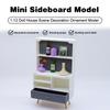 Armário Miniatura para Casa de Bonecas Prateleira de Armazenamento Modelo Móveis de Simulação para Casa de Bonecas Brinquedos Decoração Adereços de Construção de Micro Cena