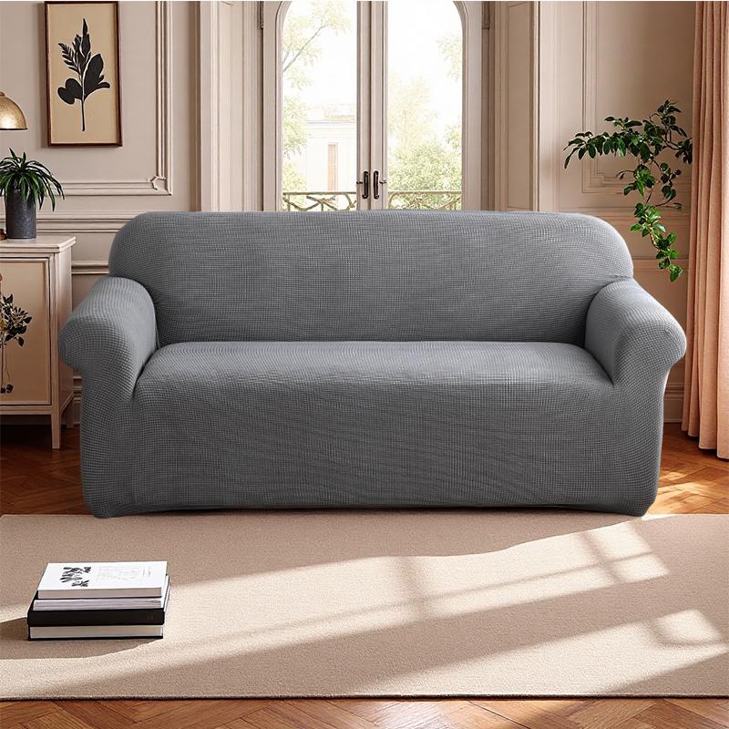 

1/2/3/4 Seater Sofa Cover for Living Room L Shaped Corner Sofa Cover Stretch Sofa Slipcovers Elastic Thick Armchair Couch Cover 2 Seater 145-185 cm світло-сірого кольору