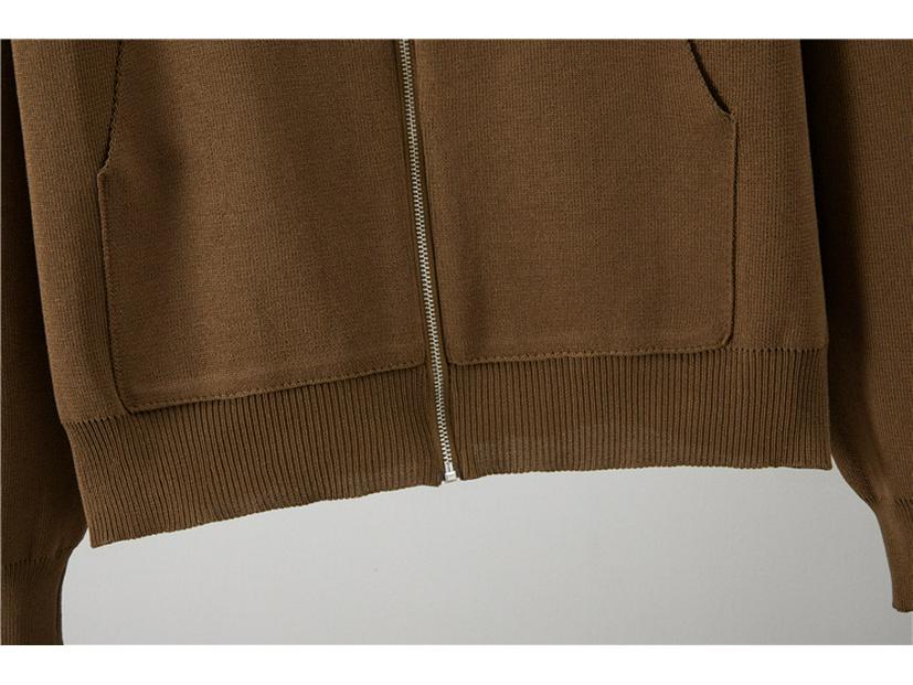 Women's Casual Knit Set: Hooded Zipper Jacket & Long Pants - Autumn/Winter Fashion