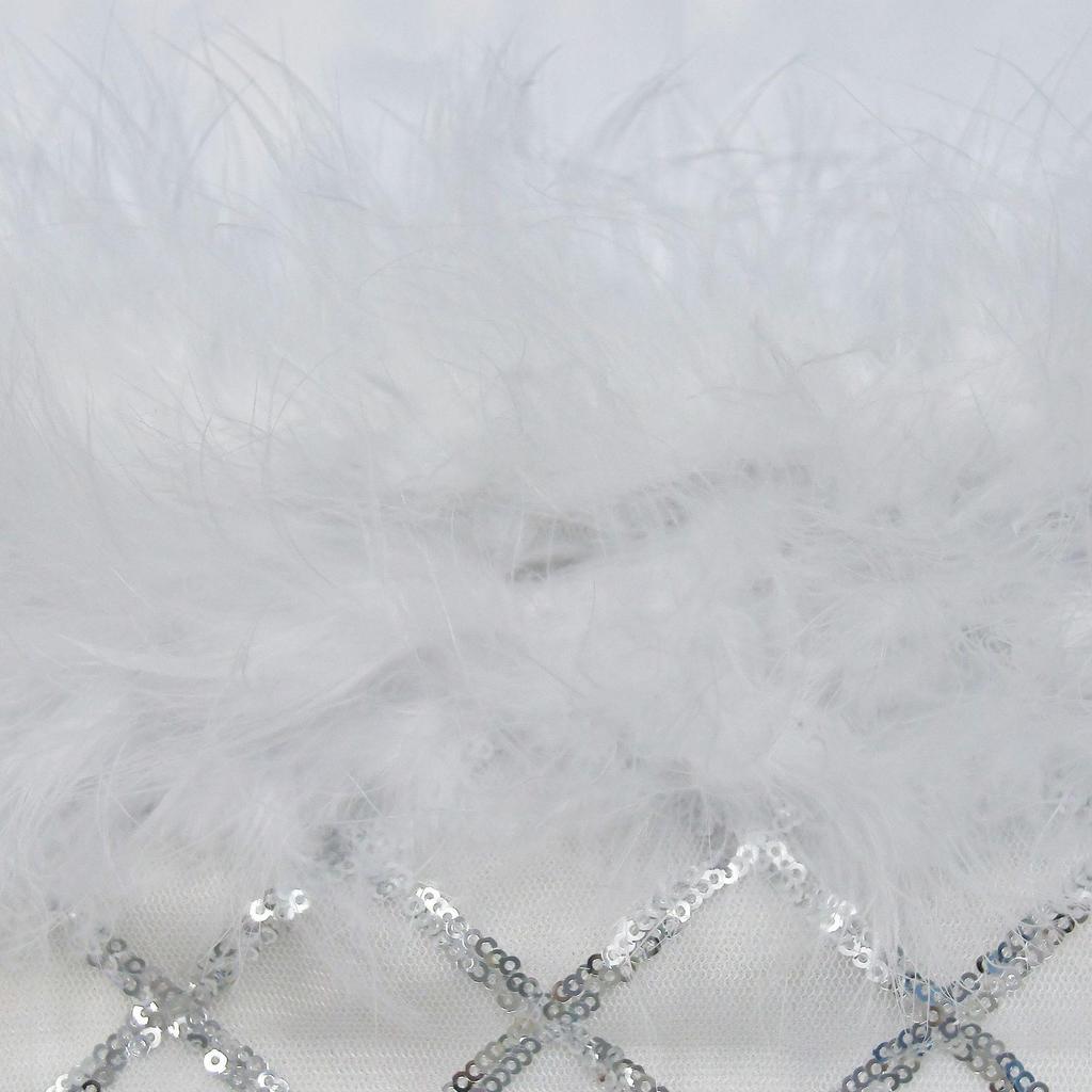 Europe America Fashion Women's Sexy Strapless Sequin Feather Bandage Dress