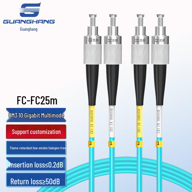 Guanghang OM3/OM4 10 Gigabit Multimode Duplex LSZH Fiber Optic Patch Cable