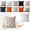 45*45cm Adorable Ghost Pillow Cover Ghost Pumpkin Pillowcase Halloween Linen Cushion Cover Trick Soft Plush Pillowcase