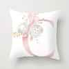 Abc Letter Floral Alphabet Decorative Pillow Cover Indoor Outdoor Party Farmhouse Home Decor Peach Skin Monogram Aesthetic Art