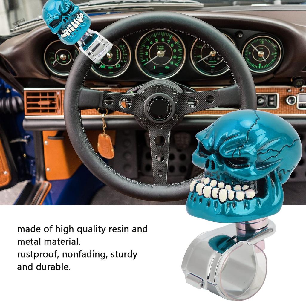 Steering Wheel Knob Proof Strong Easy Install Spinner Suicide Power Handle for Boat Truck (Blue)