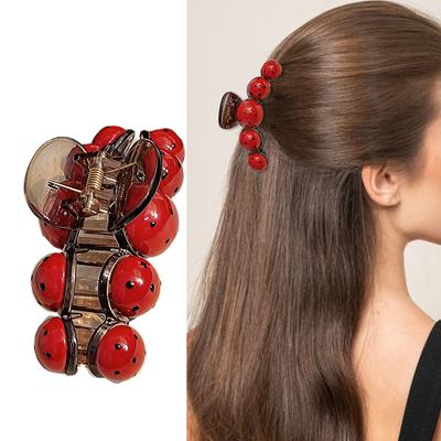 Clip per Capelli Coccinella Grande Pinza per Capelli Moda Carina Ornamento Presa Barrettes Principessa Strumento per Acconciature Ornamenti