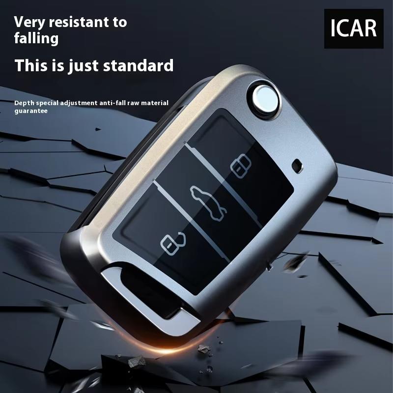 2025 Titanium Gray for VW Volkswagen Golf 7 MK7 Tiguan MK2 SEAT Ateca Leon FR 2 Ibiza Skoda Octavia A7 Car Key Case Cover Fob