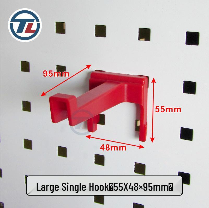 Plastic Pegboard Hooks with Square Hole - Wall-Mounted Tool Rack and Storage Shelf for Hardware Display