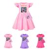 Vestido de Dormir Curto Kpop Demon Hunters Girl com Barra Franzida Para Conforto Ki