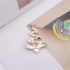 Alloy For Women Scarf Buckle New Year Tree Brooch Christmas Tree Brooches Rhinestone Santa Claus