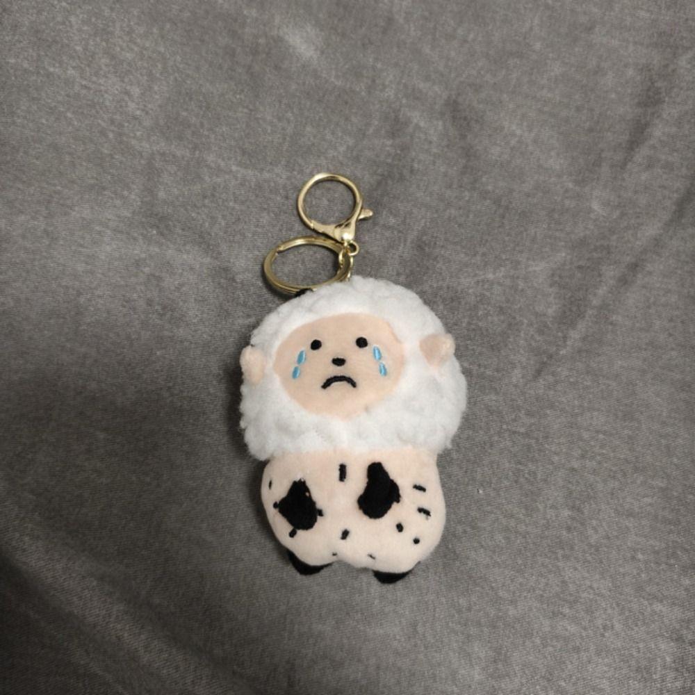 Cartoon Tears Sheep Doll Keychain Bag Charm Sheep Doll Bag Pendant  Children Gift