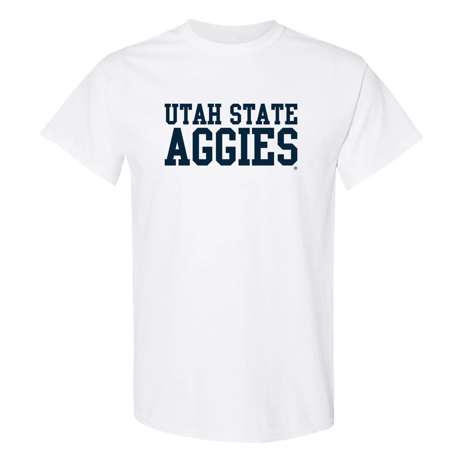 Utah State Aggies Basic Block T-Shirt - White L