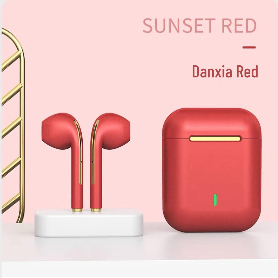 

J18 TWS Bluetooth Спортивные Наушники с Шумоподавлением Lan Xun красный