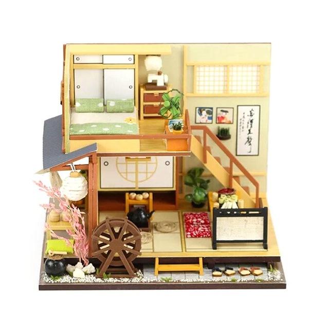 

DIY Doll House Furniture Miniature Karuizawa s Forest Holiday DIY Cabin Japanese Style Cottage LED Child 3D Wooden Gift Toy DIY Cabin