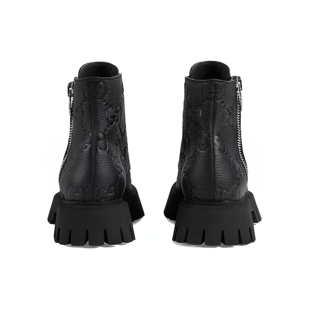 Gucci GG Ankle Leather Boots 751712 AACJC 1000