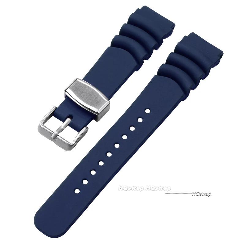 Silikonarmband für Seiko 20mm 22mm Uhrenarmband Sportarmband Herren Damen Wasserdicht Tauchen Silikonarmband Ring Dornschließe Gürtel