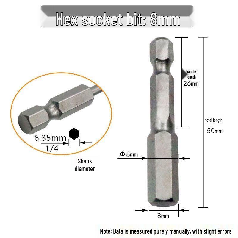 Sechskant Starke Magnetische S2 Schraubendreherbit für Handbohrmaschinen und Elektrische oder Pneumatische Schraubendreher