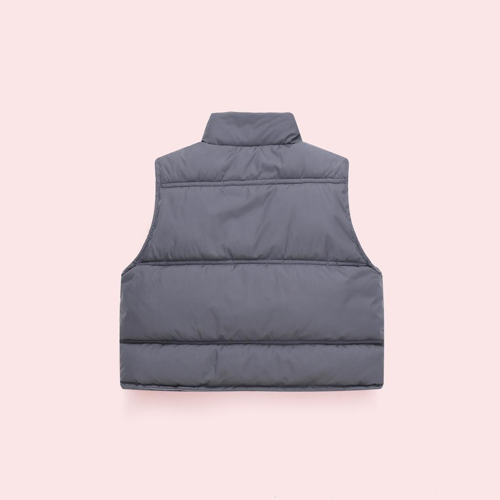 Children's Vest Thickened Autumn/Winter Vest Stylish Outerwear Vest Short-Sleeve Loose-Fit Jacket for Boys & Girls