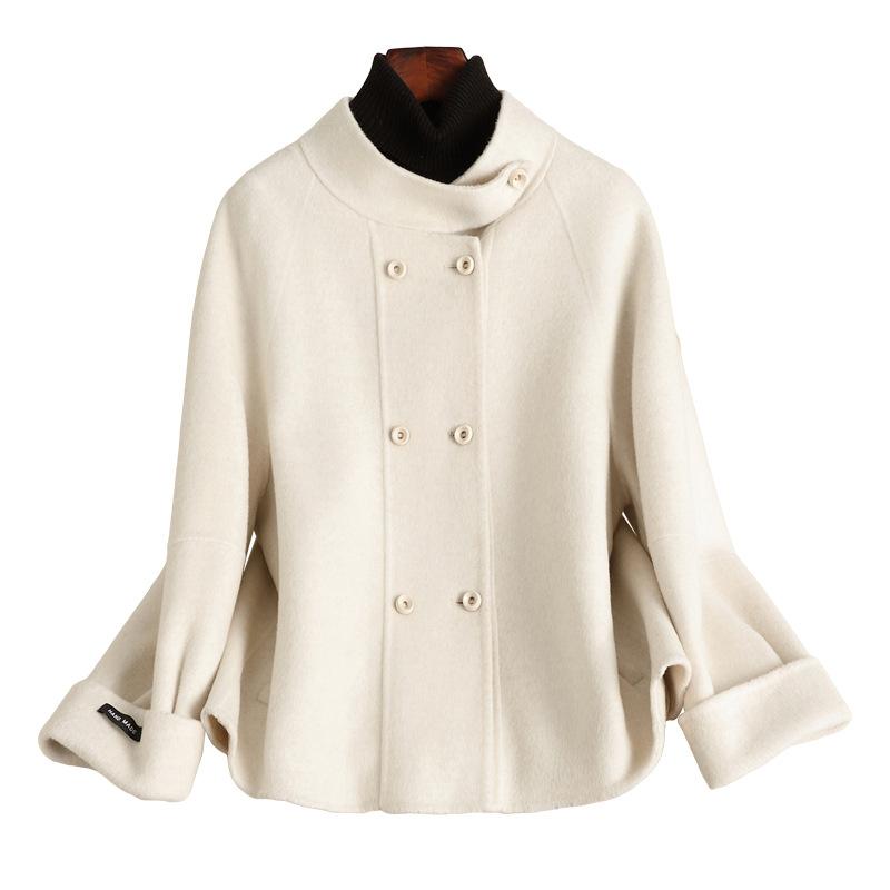 Double-sided cashmere coat women's autumn new high-end temperament camel wool small woolen coat