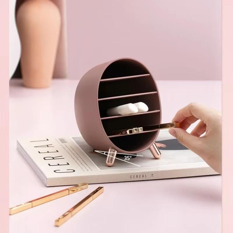 Desktop Dust-proof Cosmetic Brush Storage Box Multi Grid Cosmetic Finishing Box Eye Shadow Mouth Red Lip Glaze Storage Boxes