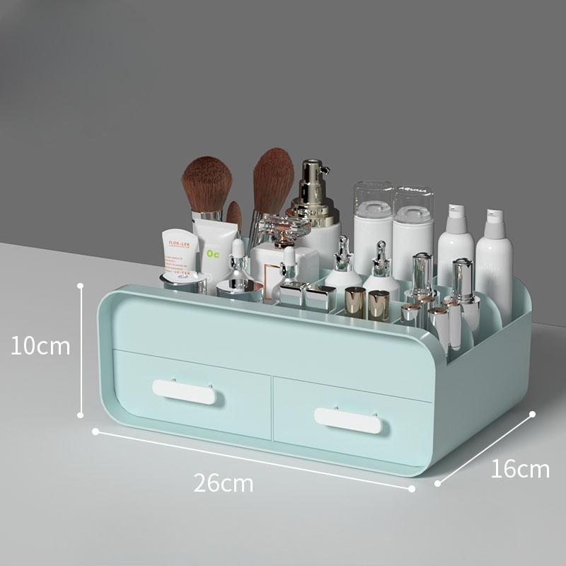 Large Capacity Drawer-type Cosmetics Organizer Rack Makeup Storage Box Dressing Table Powder Lipstick Dust-proof Storage Boxes