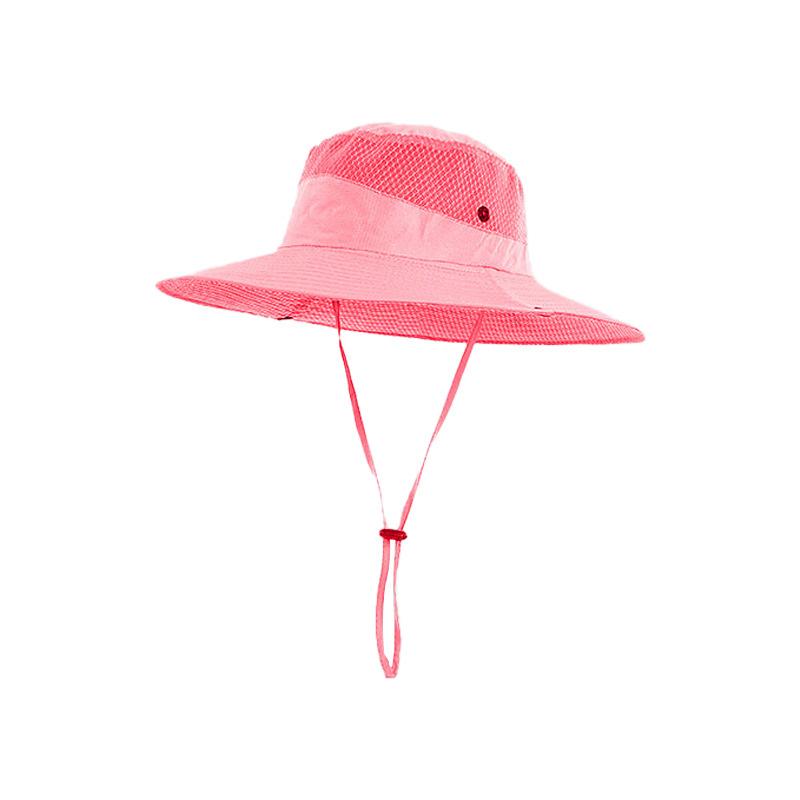 Quick Drying Summer Men'S Bucket Hat Outdoor Uv Protection Wide Border Panama Safari Hunting Hiking Hat Mesh Fisherman'S Hat