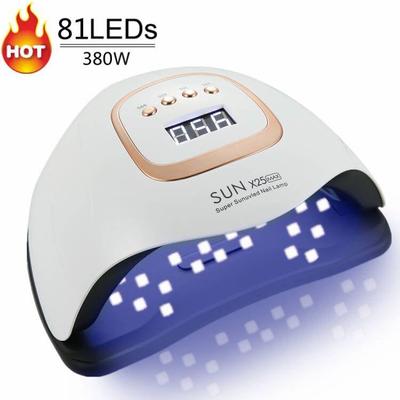 380W New Nail Dryer SUNX25 MAX UV Led Lamp For Manicure 81 Beads  Gel Curing Light Nail Lamp