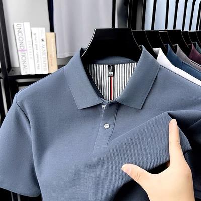 100% čistá bavlna prémiová značka pánské krátkorukávové polo tričko letní móda horký prodej golfové prodyšné ležérní business tričko
