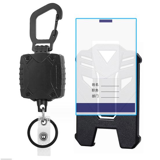 Porta badge retrattile, cordino retrattile, portachiavi, porta badge, moschettone retrattile resistente, portachiavi, porta badge identificativo, accessori per ufficio