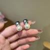 Korean Temperament Simple Geometric Pearl Stud Earrings Gentle Versatile Earrings Women