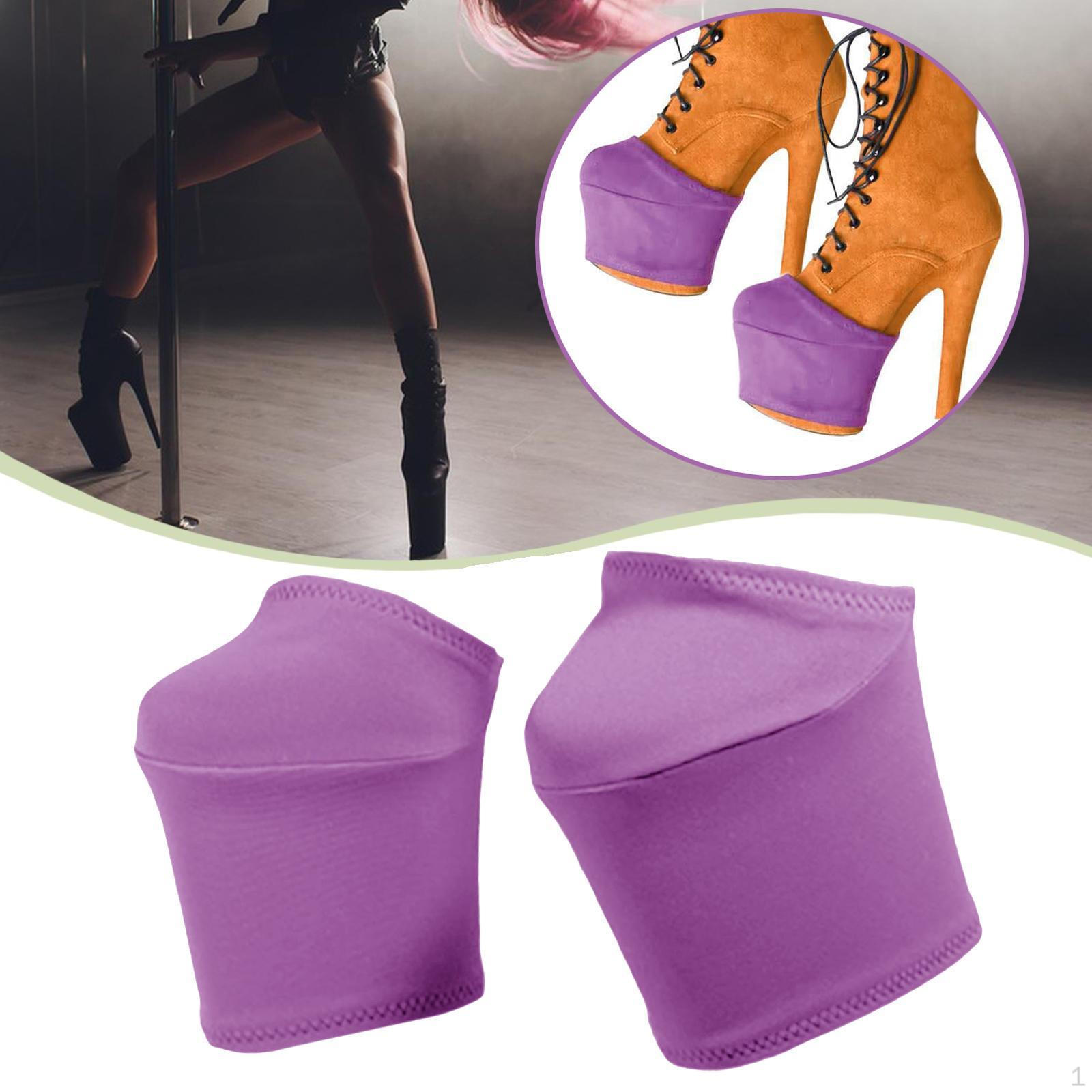 

2 Pieces Pole Dance Shoe Protectors Covers for 20cm Heels, Costume Accessories Grip Sleeves 43 44