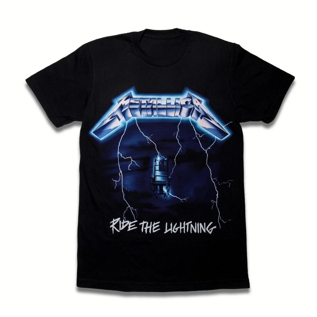 2026 Nový Bestseller Metallica Pánské Dámské Bavlněné Tričko Y2k Grafické Trička s Elektrickou Kytarou Hiphopový Styl Dámské Havajské Luxusní Tričko