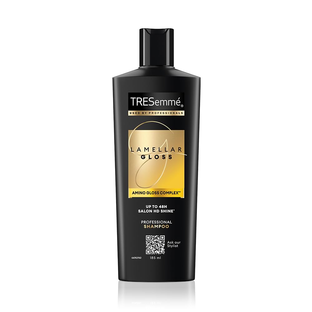 Шампунь TRESemmé Lamellar Gloss 185 мл, С комплексом Amino Gloss | Блестящие волосы, как после салона | Блестящие и гладкие волосы