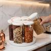 6 Pieces Food-Grade 6 Grids Grain Storage Box Airtight Rotating Rice Container  Home Use