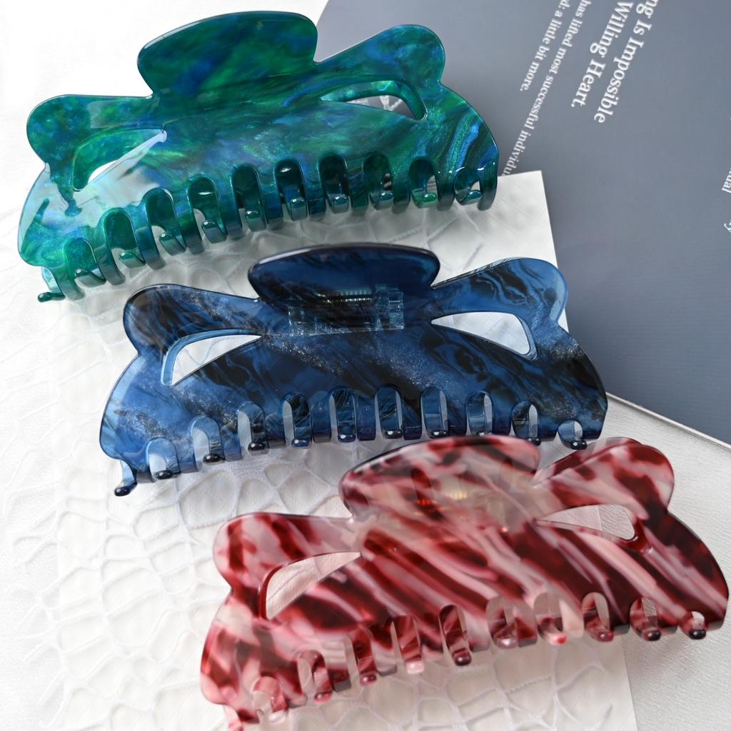 Large Hair Claw Clips for Girls and Women  Korean Fashion 13cm Long Hair Crabs Headewear Blue  Green Hair Clips