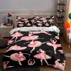 Ballet Dancer Illustrations Bedding Duvet Cover Sets Duvet Covers Pillowcases Gifts (1 * Duvet Cover 2 * Pillowcases, Without Duvet Insert)