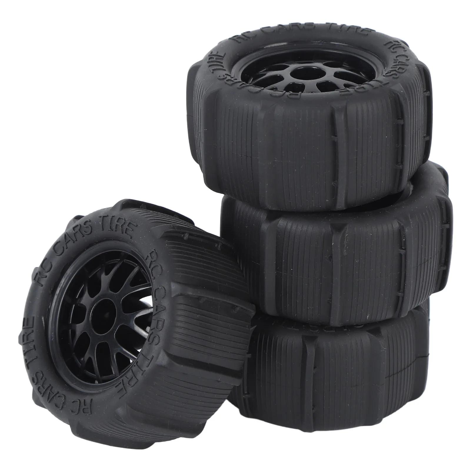

RC Beach Tires 1/14 1/16 1/18 Universal Rubber Plastic Good Grip Strong Cushioning RC Car Desert Wheels RC Desert Wheels чорний