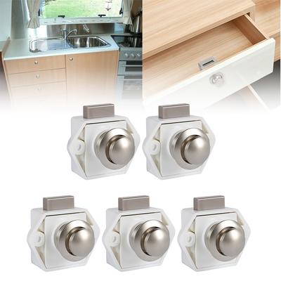 5 Stück Durchmesser 20 mm Wohnmobil Druckschloss RV Wohnwagen Boots Schubladenriegel Knopfschlösser für Möbelbeschläge