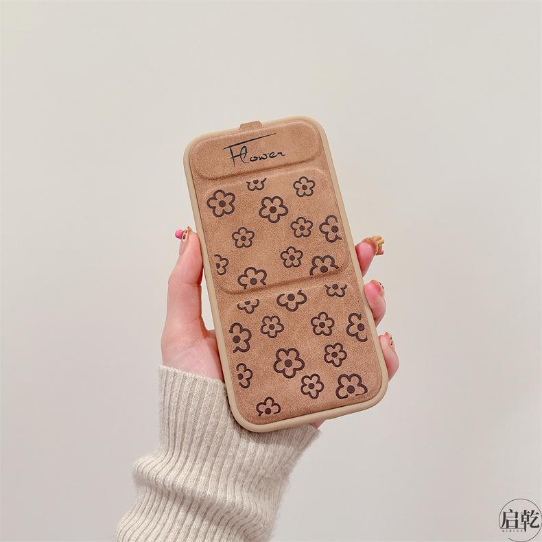 

Flip Magnetic Flower Bow Folding Stand for IPhone 16 Promax/15 Phone Case for Apple 14 For iPhone 11