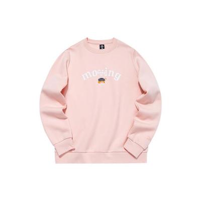 Life Series Solid Color Letter Print Long Sleeve Round Neck Sweatshirt Women Sweatshirt Pink 162148749-3
