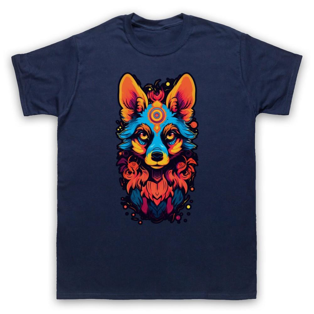 

Мужская и женская футболка Fox Cosmic New Age Wildlife Style Retro Hippy Art L
