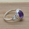Amethyst Silver Women Ring, Natural Gemstone & 925 Sterling Silver Handmade Antique Jewelry, Valentine's Day Gift For Her