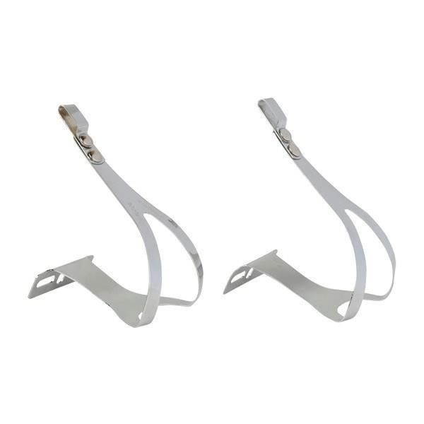 Cale-pieds vélo zefal christophe - paire en acier chromé pour adulte et multisport