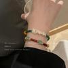 Handmade High-End Retro Tibetan Bead Bracelet with Natural Stone, Chinese Ethnic Style.