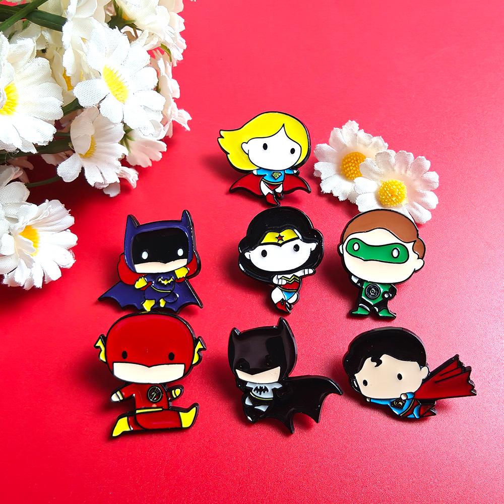 Classic Film & TV Superhero Cartoon Metal Brooch - Cute Anime Character Badge Accessory