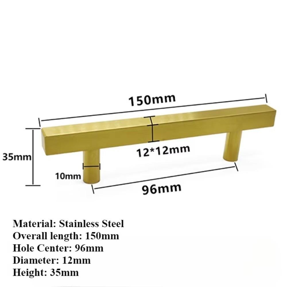 Stainless Steel Drawer Handles Gold Drawer Knobs Modern Cabinet Handles for Cupboard Wardrobe