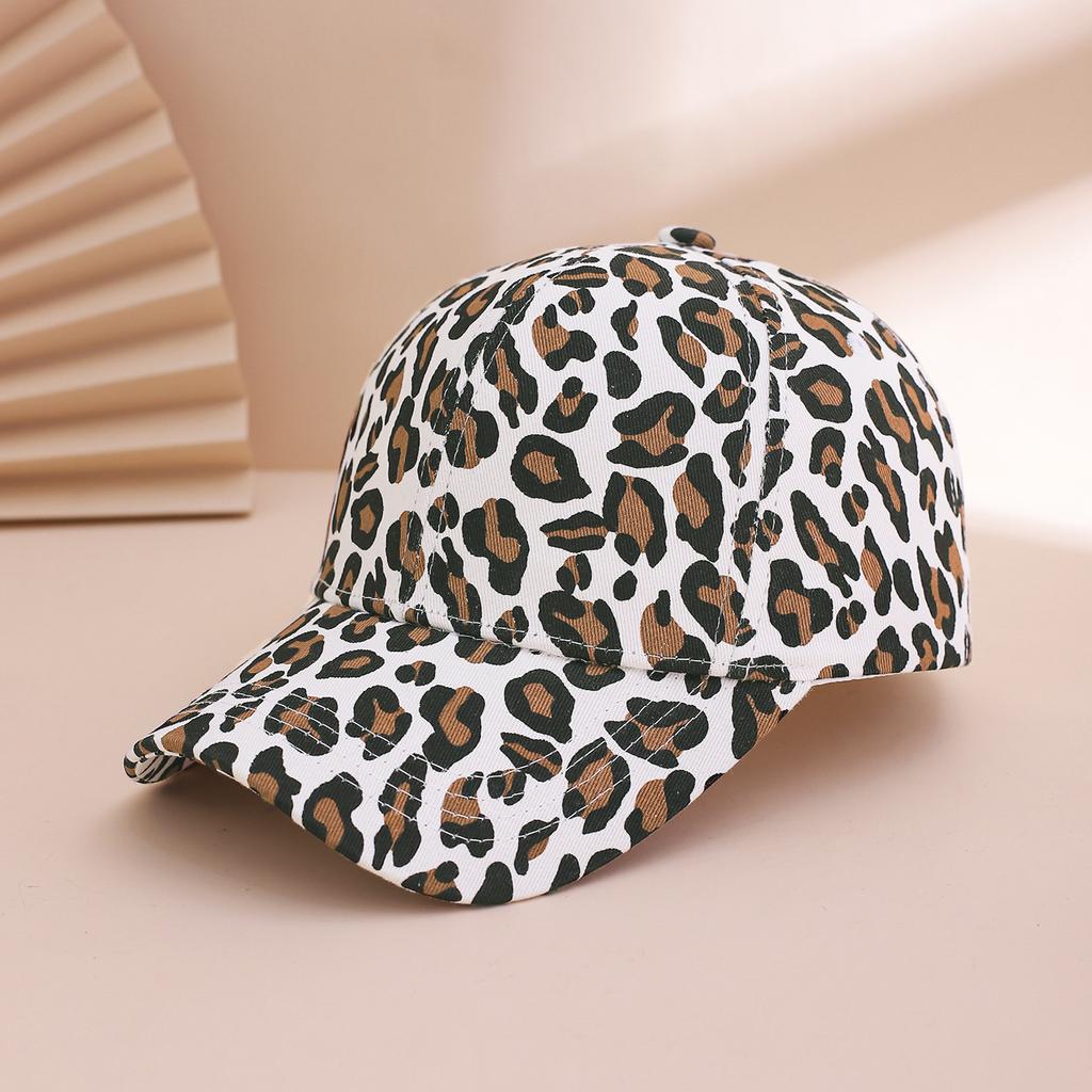 Amerikanischer Trend Retro Spicy Girl Stil Leopardenmuster Baseballkappe, weiche Sonnenblende Baseballkappe, vielseitig für den täglichen Gebrauch