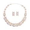 Court Style Design Pearl Necklace Multi-layer Pearl Neck Chain Trendy Wedding Jewelry Set  Women