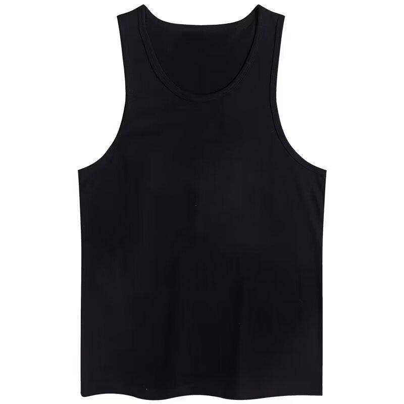 Мужской летний комплект безрукавки и футболки с коротким рукавом 2XL чёрный