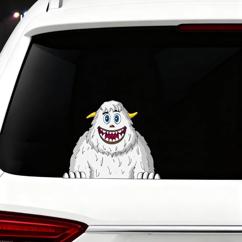 Christmas Decor Elf Peeking Sticker, Car Window Decals Vinyl Waterproof Stickers for Cars Truck SUV Laptop Bumper Car Stickers and Decals (Elf)